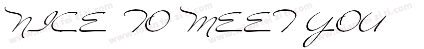 NICE TO MEET YOU字体转换